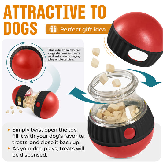 Interactive Treat-Dispensing Puzzle Toy for Dogs – Adjustable Slow Feeder Ball