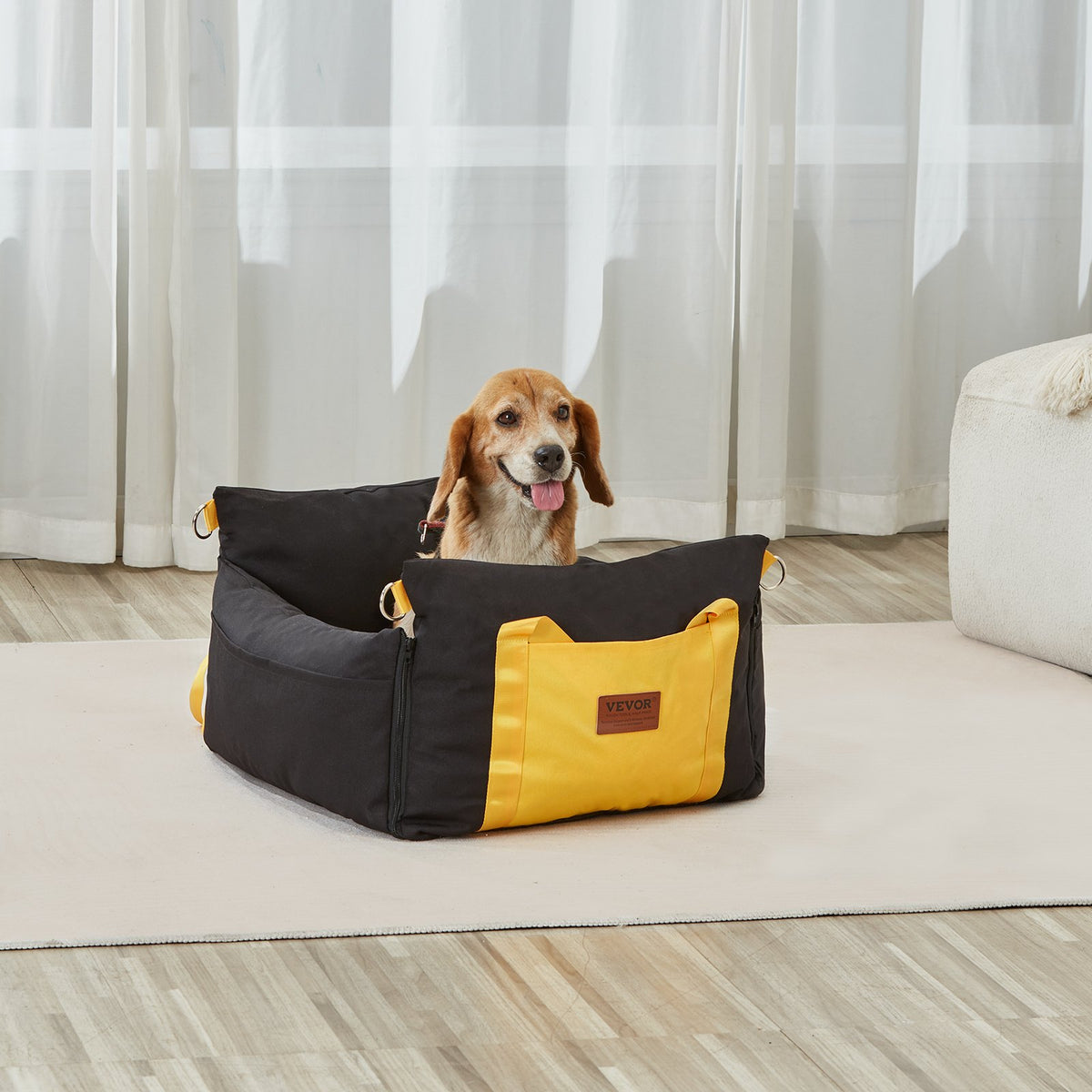 VEVOR Dog Booster Car Seat – Secure Pet Car Seat for Small Dogs Up to 25 lbs