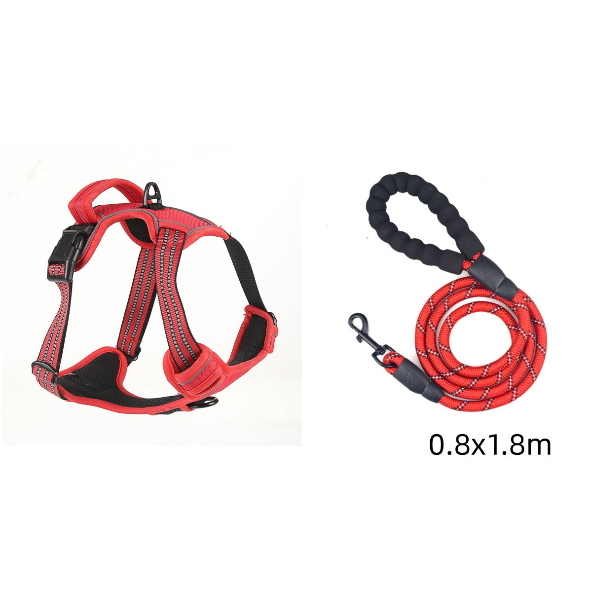 No-Pull Reflective Dog Harness Vest — breathable adjustable walking vest for dogs