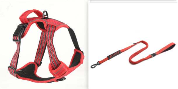 No-pull harness vest for dogs — reflective trim for night walk safety