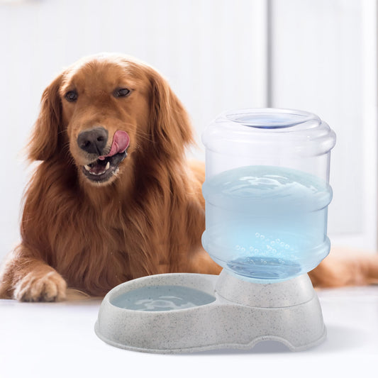 3.5L Automatic Pet Water Dispenser — Gravity Water Feeder for Dogs & Cats (Beige)