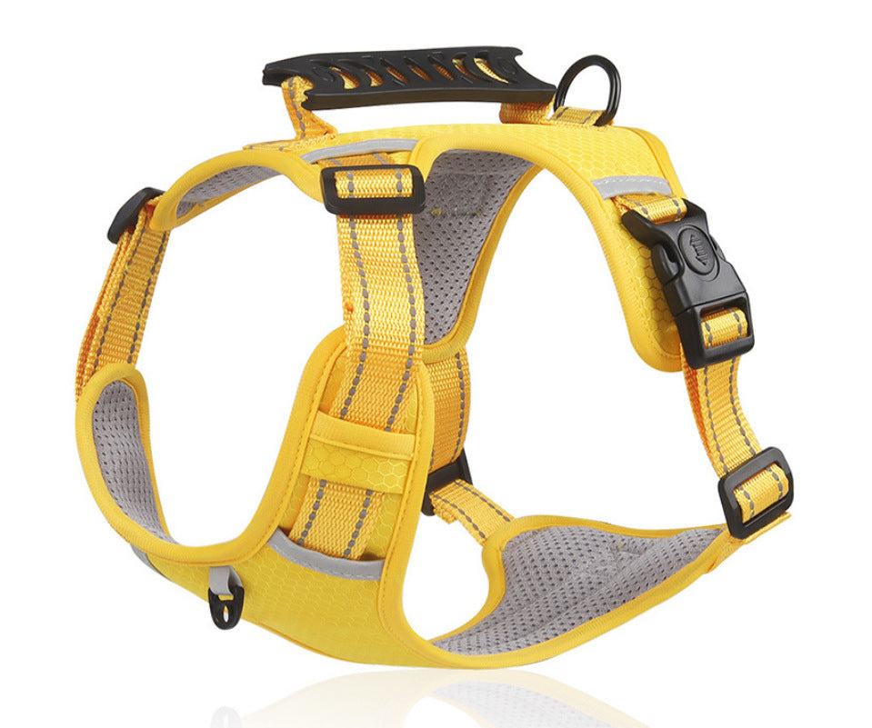 No-Pull Reflective Dog Harness Vest — breathable adjustable walking vest for dogs
