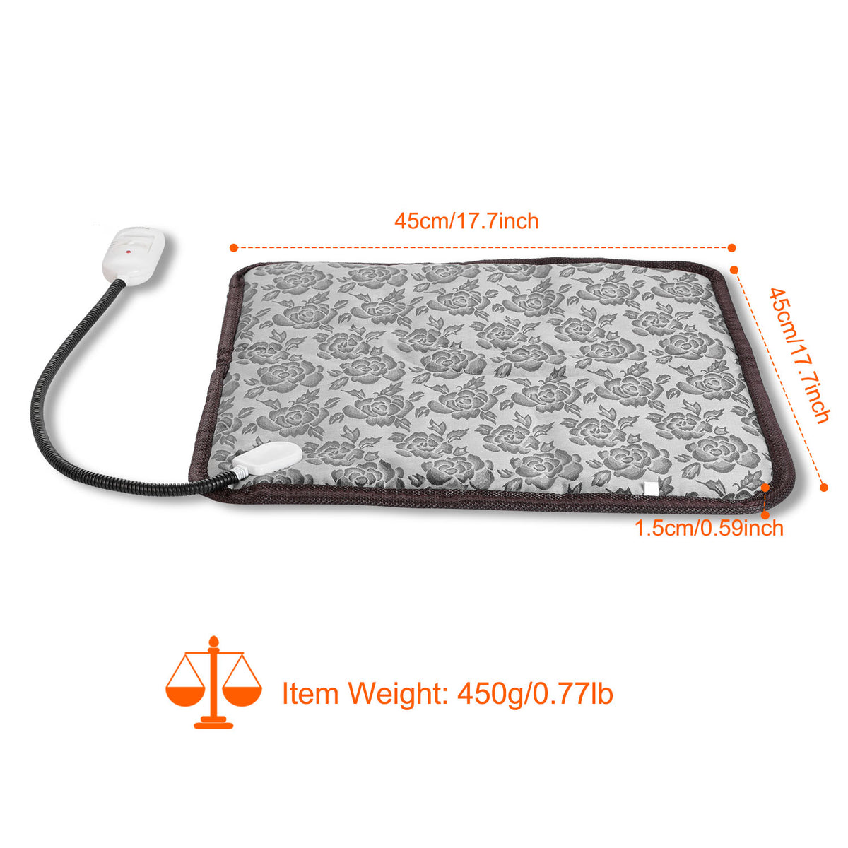 Waterproof electric warming mat for dogs — medium 45x45cm