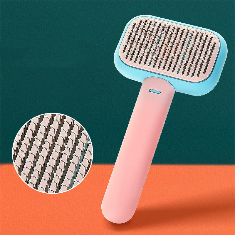 Stainless steel pet grooming comb brush for shedding control