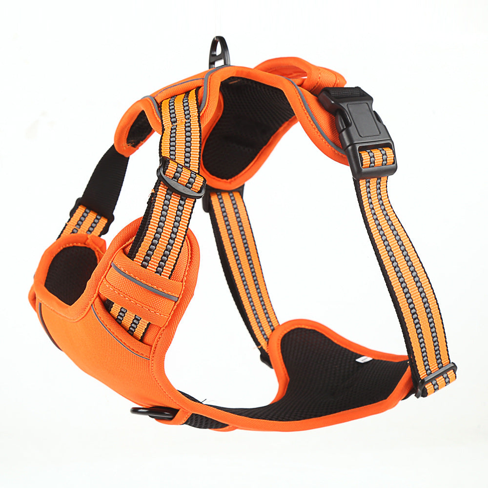 Adjustable dog harness vest — easy on and off, no pulling