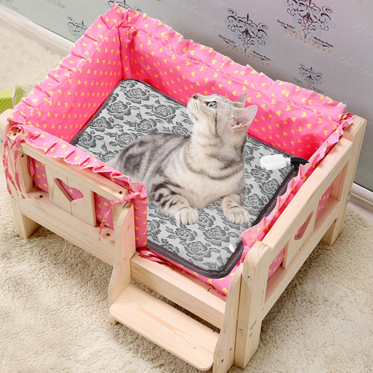 Electric pet heating pad — even heating, no hot spots