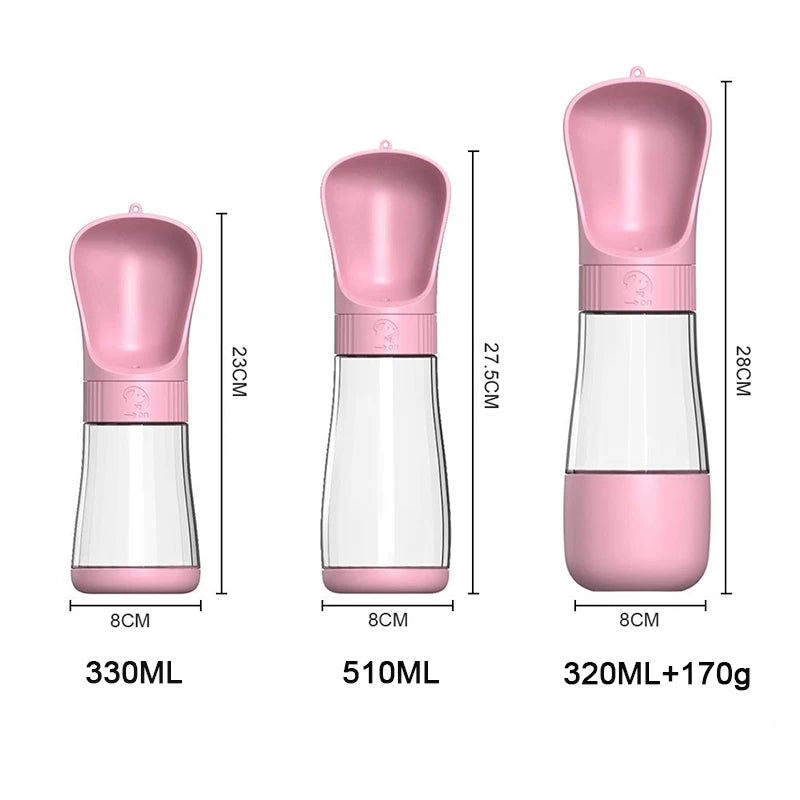 2-in-1 Dog Water & Food Travel Bottle – Leak-Proof, Multi-Color Options
