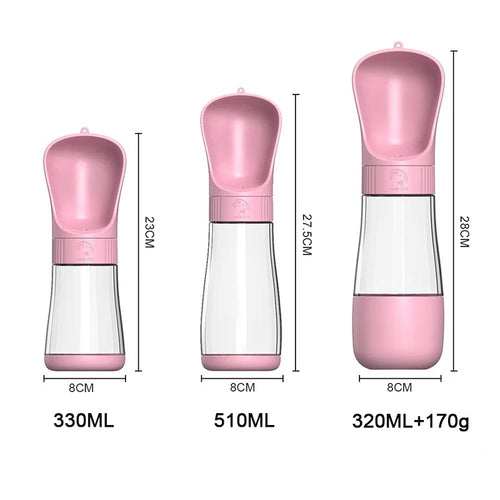 2-in-1 Dog Water & Food Travel Bottle – Leak-Proof, Multi-Color Options