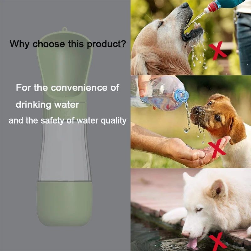 2-in-1 Dog Water & Food Travel Bottle – Leak-Proof, Multi-Color Options