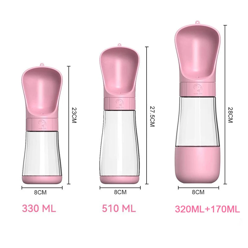2-in-1 Dog Water & Food Travel Bottle – Leak-Proof, Multi-Color Options