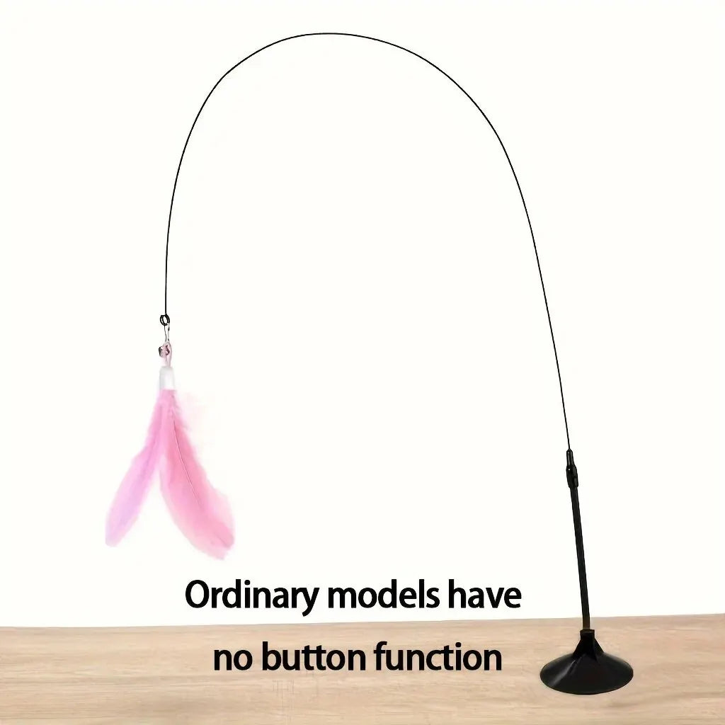 Cat Teaser Toy - Interactive Bell & Feather Wand - Ultimate Cat Toy