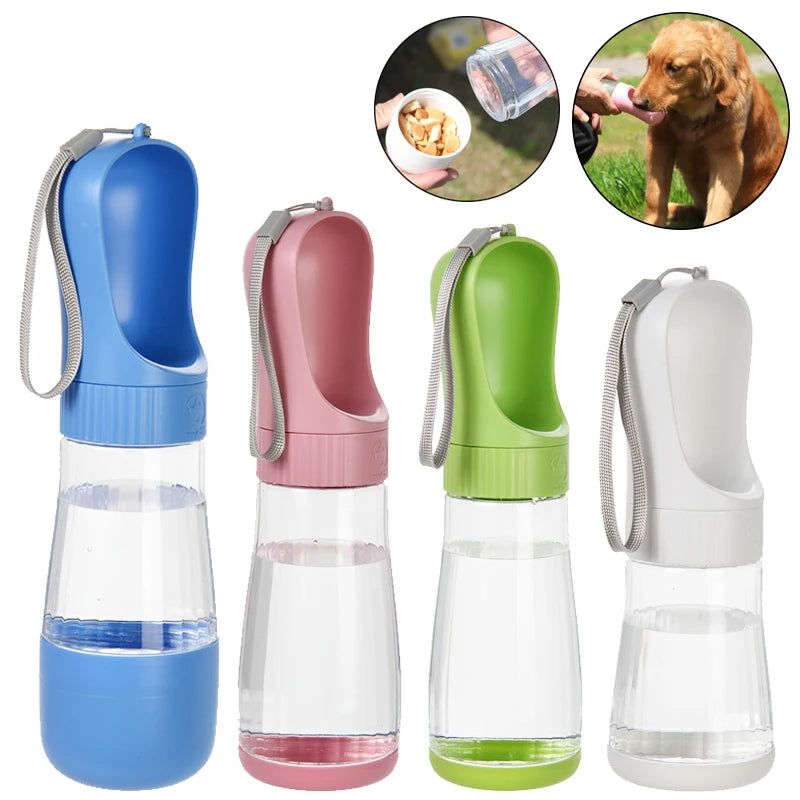 2-in-1 Dog Water & Food Travel Bottle – Leak-Proof, Multi-Color Options