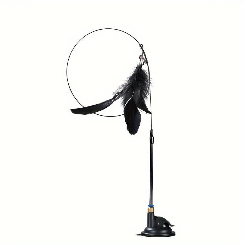 Cat Teaser Toy - Interactive Bell & Feather Wand - Ultimate Cat Toy