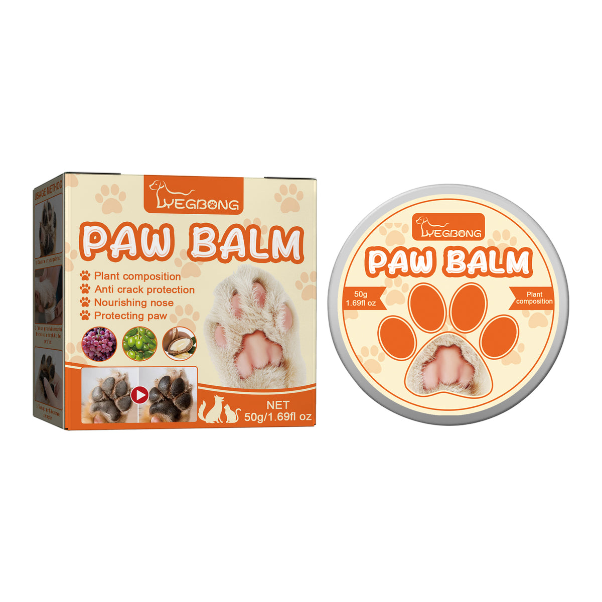 Natural Paw Balm for Dogs – Moisturizing Paw Wax, Protects & Heals Dry Cracked Paws