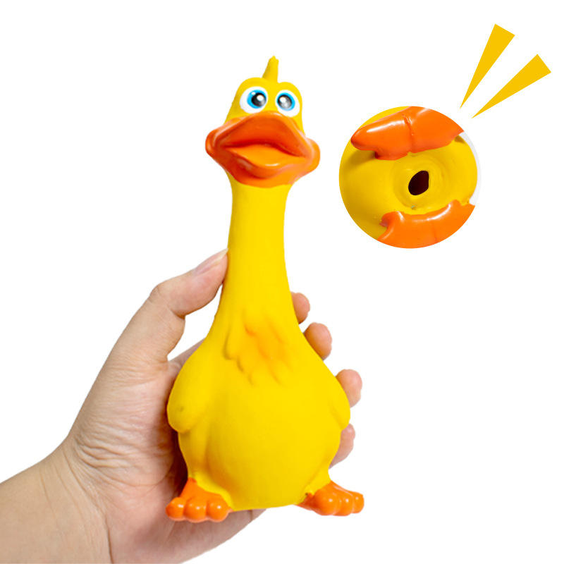Funny Screaming Chicken Dog Toy – 3 Pack Squeaky Latex Chew Toys